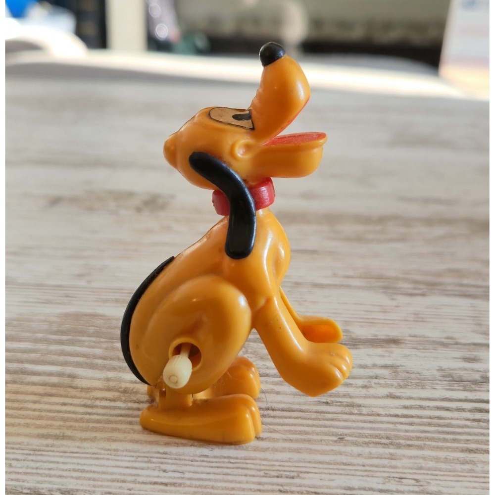 Vintage 1977 Durham Disney Pluto Wind-Up Toy Plastic Figure Hong Kong